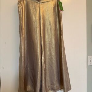 Lilly Pulitzer metallic wide leg pants (XS) with tags